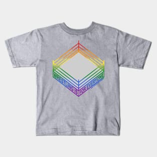 "Wrestling is for Everyone" Rainbow Pride Flag Kids T-Shirt